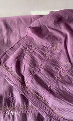 Load image into Gallery viewer, Javeria Women's Lakhnavi Handcrafted Mul Chanderi Unstitched Kurta And Dupatta Set- HONC0326153