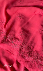 将图像加载到图库查看器中， Women&#39;s Lakhnavi Handcrafted Viscose Georgette Chikankari Full Suit Material - HONC0299910
