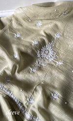 Load image into Gallery viewer, Women's Lakhnavi Handcrafted Unstitched Mul Chanderi Kurta And Dupatta Set - HONC0329036