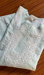 Load image into Gallery viewer, Women&#39;s Lucknowi Handcrafted Cotton Chikankari Kurti - HONC0301030
