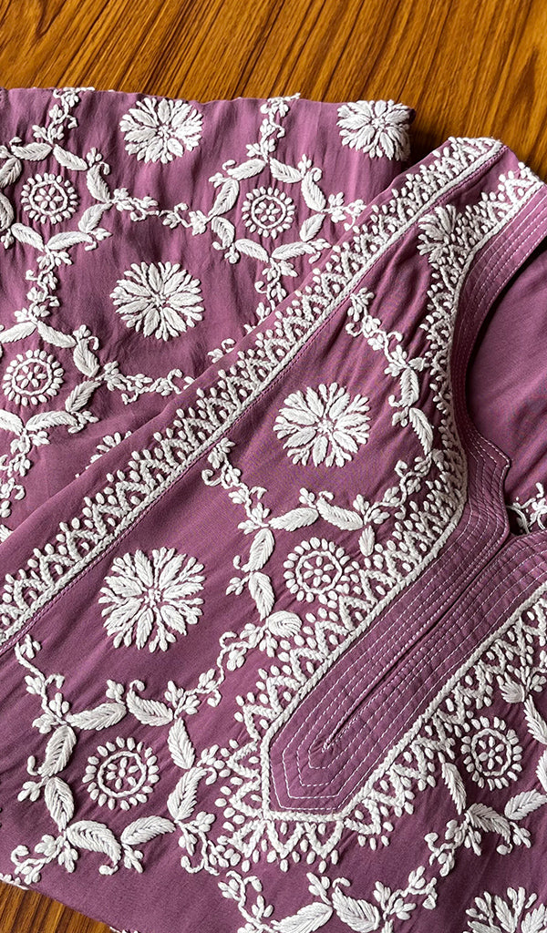 Women's Lucknowi Handcrafted Modal Cotton Chikankari Kurti - HONC0301054