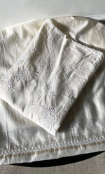 Load image into Gallery viewer, Women's Lakhnavi Handcrafted Chanderi Silk Semi - Stitched Kurta And Dupatta Set - HONC0314227