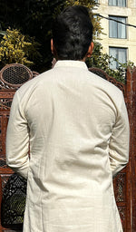 Load image into Gallery viewer, Men's Lucknowi Handcrafted Cotton Chikankari Kurta - HONC0342330