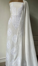 Load image into Gallery viewer, Hunar Women&#39;s Lakhnavi Handcrafted Mul Chanderi Kurta And Dupatta Set - HONC0295595
