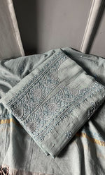 Load image into Gallery viewer, Women&#39;s Lakhnavi Handcrafted Mul Chanderi Unstitched Kurta And Dupatta Set- HONC0310805
