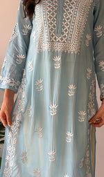 将图像加载到图库查看器中， Jiya Women's Lakhnavi Handcrafted Muslin Chikankari Kurti - HONC0367684