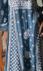 Load image into Gallery viewer, Women&#39;s Lucknowi Handcrafted Muslin Chikankari Kurti - HONC0292600
