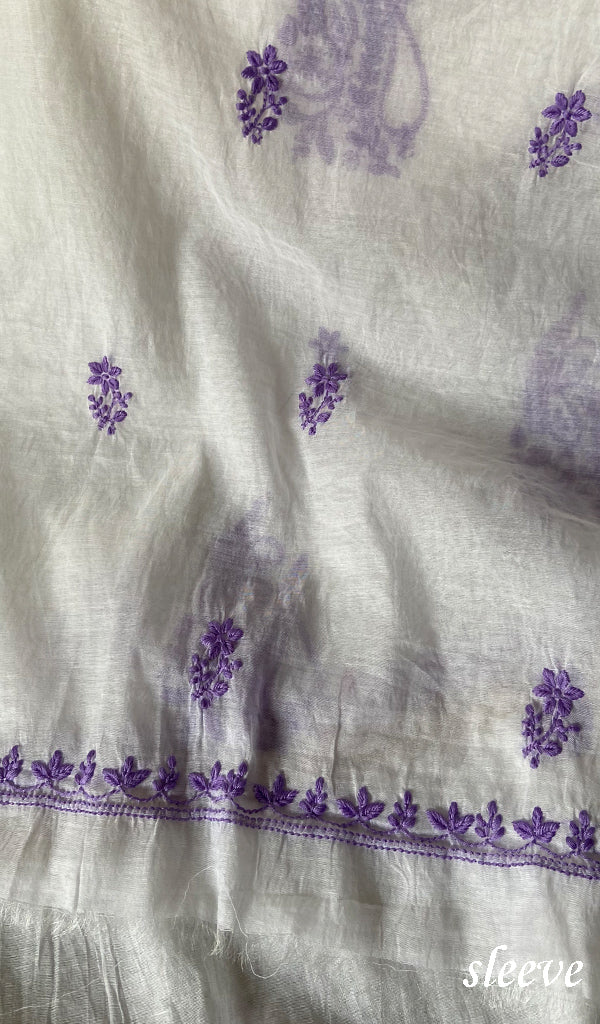 Women's Lakhnavi Handcrafted Mul Chanderi Kurta And Dupatta Set - HONC0263965