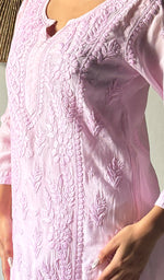Load image into Gallery viewer, Women's Lakhnavi Handcrafted Muslin Chikankari Kurti - HONC0337464