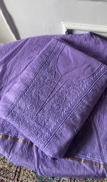 将图像加载到图库查看器中， Women's Lakhnavi Handcrafted Mul Chanderi Unstitched Chikankari Full Suit Material - HONC0328105
