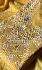 Load image into Gallery viewer, Women&#39;s Lakhnavi Handcrafted Mul Chanderi Semi - Stitched Anarkali And Dupatta Set - HONC0304455
