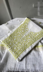 Load image into Gallery viewer, Women&#39;s Lakhnavi Handcrafted Mul Chanderi Unstitched Kurta And Dupatta Set- HONC0311231
