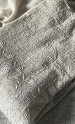 将图像加载到图库查看器中， Women's Lakhnavi Handcrafted Pure Silk Georgette Chikankari Semi - Stitched Anarkali And Dupatta Set- HONC0302212