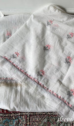 Load image into Gallery viewer, Women's Lakhnavi Handcrafted Chanderi Silk Unstitched Kurta And Dupatta Set - HONC0366819