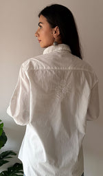Load image into Gallery viewer, Women's Lakhnavi Handcrafted Cotton Chikankari Top - HONC0376840