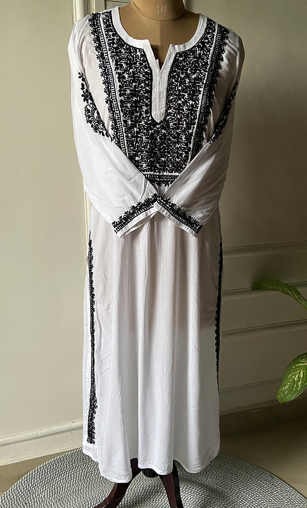 Women's Lucknowi Handcrafted Modal Cotton  Chikankari Kurti - HONC0298766