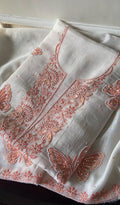 Titlee Women's Lakhnavi Handcrafted Mul Chanderi Unstitched Kurta And Dupatta Set - HONC0300382