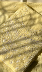 将图像加载到图库查看器中， Women's Lakhnavi Handcrafted Mul Chanderi Unstitched Kurta And Dupatta Set - HONC0277642
