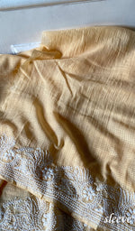 Load image into Gallery viewer, Women's Lucknowi Handcrafted Kota Cotton Chikankari Unstitched Kurta And Dupatta Set - HONC0340077
