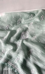 将图像加载到图库查看器中， Women's Lakhnavi Handcrafted Unstitched Mul Chanderi Kurta And Dupatta Set - HONC0329041