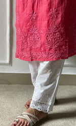 将图像加载到图库查看器中， Women&#39;s Lucknowi Handcrafted Cotton Chikankari Pant - HONC0292452
