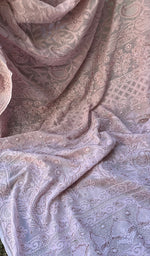 Load image into Gallery viewer, Women&#39;s Lakhnavi Handcrafted Viscose Georgette Chikankari Saree - HONC0242402
