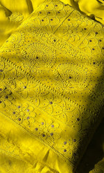 Load image into Gallery viewer, Women's Lakhnavi Handcrafted Viscose Georgette Chikankari Full Suit Material - HONC0271100
