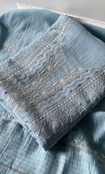 Load image into Gallery viewer, Women&#39;s Lakhnavi Handcrafted Mul Chanderi UnStitched Kurta And Dupatta Set - HONC0235330
