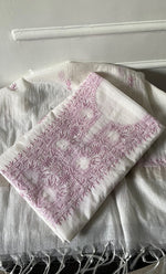 Load image into Gallery viewer, Women&#39;s Lakhnavi Handcrafted Mul Chanderi Unstitched Kurta And Dupatta Set - HONC0311226
