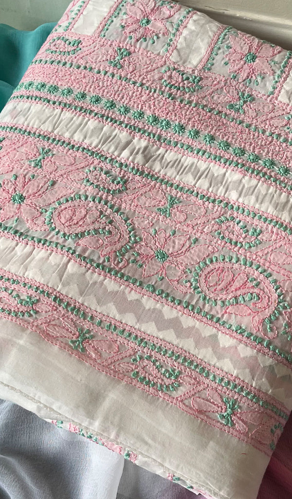Anamta Women's Lakhnavi Handcrafted Cotton Chikankari Suit Material - HONC0291806