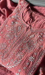 Load image into Gallery viewer, Women&#39;s Lakhnavi Handcrafted Mul Chanderi Semi - Stitched Anarkali And Dupatta Set - HONC0280985
