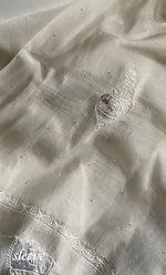 Load image into Gallery viewer, Women&#39;s Lakhnavi Handcrafted Mul Chanderi Unstitched Kurta And Dupatta Set- HONC0314857
