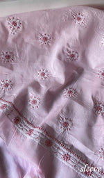 Load image into Gallery viewer, Women's Lakhnavi Handcrafted Unstitched Cotton Chikankari Suit Material - HONC0351044