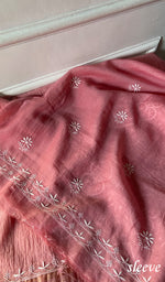 Load image into Gallery viewer, Women's Lakhnavi Handcrafted Mul Chanderi Unstitched Kurta And Dupatta Set - HONC0342140