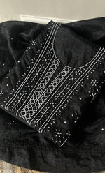Load image into Gallery viewer, Women&#39;s Lakhnavi Handcrafted Organza Chikankari Unstitched Full Suit Material - HONC0271203
