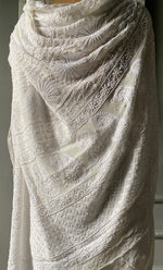 Load image into Gallery viewer, Women&#39;s Lakhnavi Handcrafted Viscose Georgette Chikankari Saree - HONC0296062

