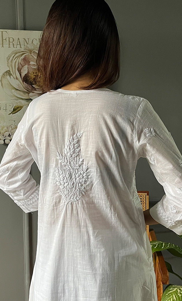Women's Lucknowi Handcrafted Cotton Chikankari Kurti - HONC0270124
