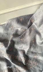 Load image into Gallery viewer, Women's Lakhnavi Handcrafted Tussar Silk Chikankari Kurta And Dupatta Set - HONC0307393