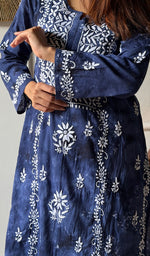 Load image into Gallery viewer, Women's Lucknowi Handcrafted Cotton Chikankari Kurti - HONC0348446