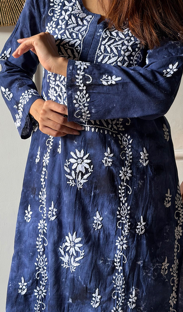 Women's Lucknowi Handcrafted Cotton Chikankari Kurti - HONC0348446