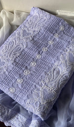 Load image into Gallery viewer, Women&#39;s Lakhnavi Handcrafted Cotton Chikankari Suit Material - HONC0289735
