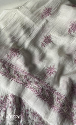 将图像加载到图库查看器中， Saanvi Women's Lakhnavi Handcrafted Mul Chanderi Unstitched Kurta And Dupatta Set- HONC0337745