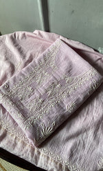 Load image into Gallery viewer, Women&#39;s Lakhnavi Handcrafted Mul Chanderi Unstitched Chikankari Full Suit Material - HONC0305158
