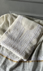 将图像加载到图库查看器中， Women&#39;s Lakhnavi Handcrafted Mul Chanderi Kurta And Dupatta Set - HONC0305478
