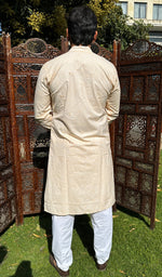 Load image into Gallery viewer, Men's Lucknowi Handcrafted Cotton Chikankari Kurta - HONC0329852