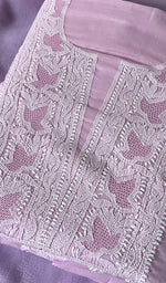 将图像加载到图库查看器中， Women's Lakhnavi Handcrafted Cotton Chikankari Suit Material - HONC0274692