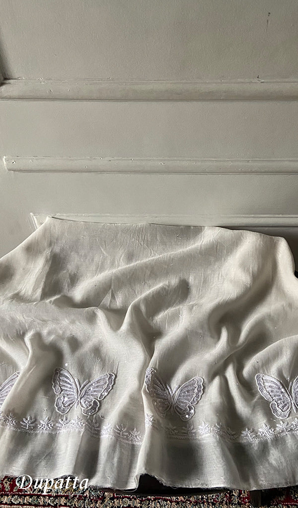 Titlee Women's Lakhnavi Handcrafted Mul Chanderi Unstitched Kurta And Dupatta Set - HONC0355841