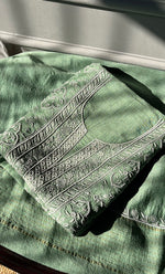 Load image into Gallery viewer, Women&#39;s Lakhnavi Handcrafted Munga Silk Chikankari Kurta And Dupatta Set- HONC0280941
