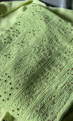 Load image into Gallery viewer, Women&#39;s Lakhnavi Handcrafted Viscose Georgette Chikankari Full Suit Material - HONC0311033
