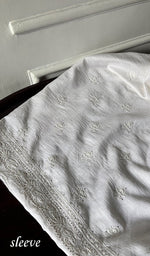 Load image into Gallery viewer, Women's Lucknowi Handcrafted Chanderi Silk Unstitched Chikankari Kurta and Dupatta Set- HONC0276223